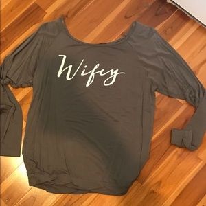 Wifey long sleeve tee
